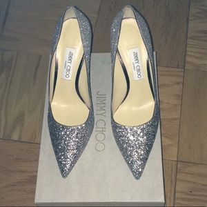 Authentic Jimmy Choo Women’s Love 100 Glitter Pump